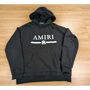 Amiri Black Hoodie Logo Mens Medium Quite Luxury Old Money